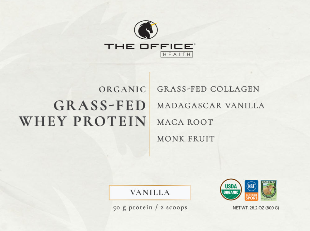 
                  
                    Organic Vanilla Grass-Fed Whey Protein with Collagen & Maca - BACK IN STOCK SOON!
                  
                